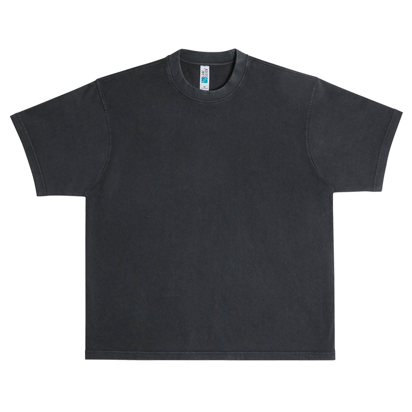 Black t-shirt on a white background
