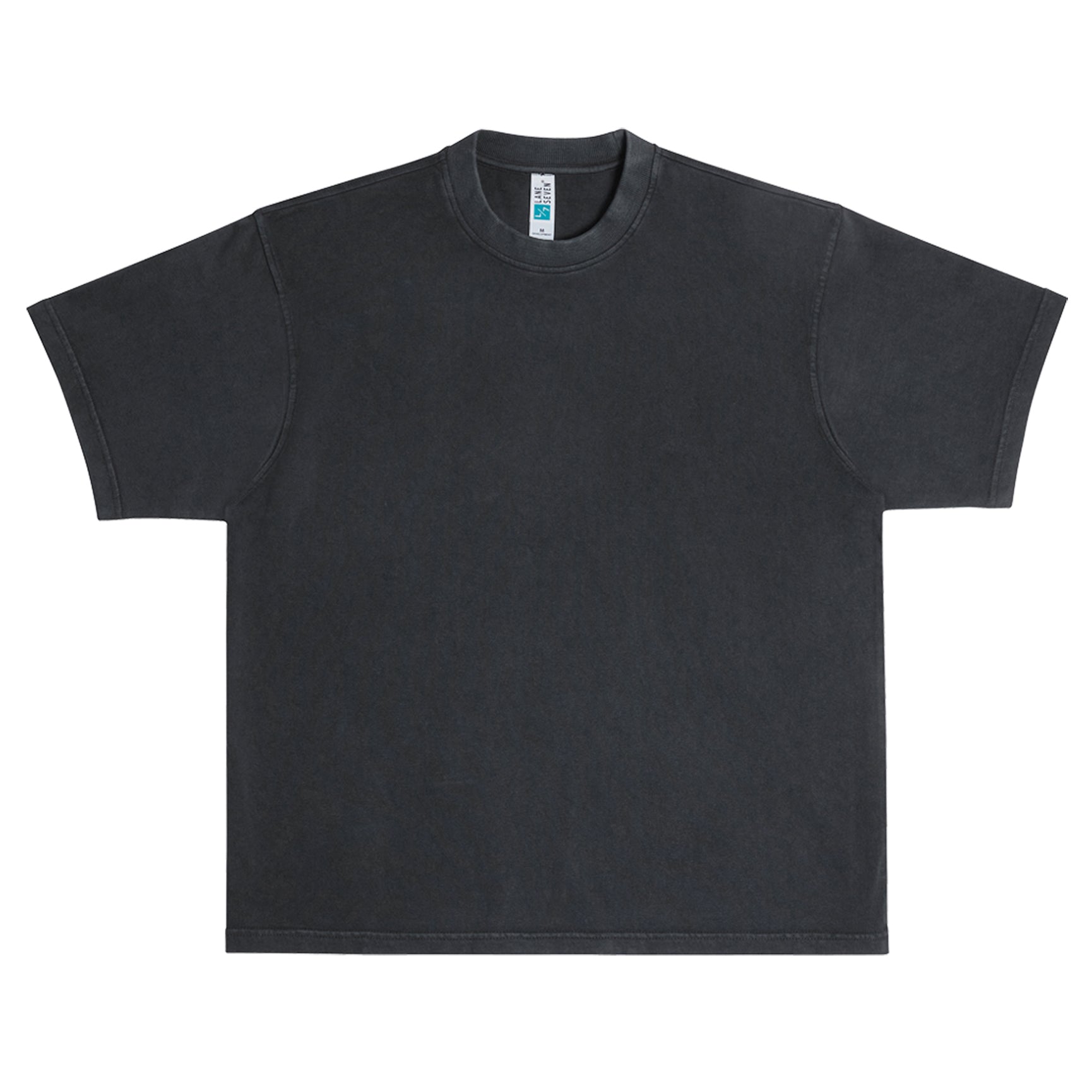 Black t-shirt on a white background